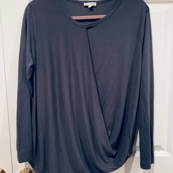 The Delancey Textured Long-Sleeve Fitted Top